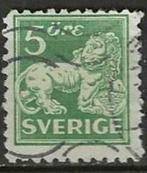 Zweden 1920/1924 - Yvert 123a - Leeuw - Gestempeld (ST), Timbres & Monnaies, Timbres | Europe | Scandinavie, Suède, Affranchi