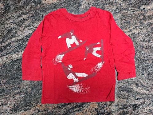 Mt 92-98 Rode T-shirt lange mouwen snowboarders, Kinderen en Baby's, Kinderkleding | Maat 92, Gebruikt, Jongen, Shirt of Longsleeve
