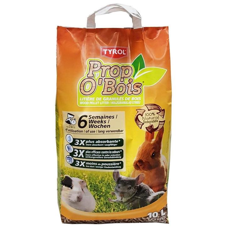 Tyrol Bodembedekking Prop'Bois Houtkorrel 10L, Dieren en Toebehoren, Dierenvoeding, Ophalen