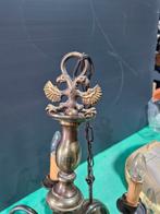 Antieke Vintage messing/koperen kroonluchter 2hoofdig adelaa, Ophalen
