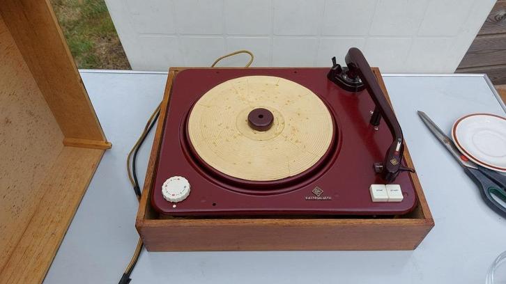Vintage platenspeler Electroacustic – werkt perfect 1955, Verzamelen, Retro, Audio en Video, Ophalen