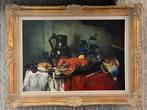 Schilderij: stilleven met kreeft, fazant en fruit., Antiek en Kunst, Ophalen