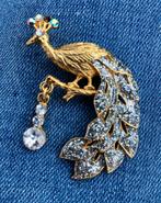 Prachtige vintage broche 'Pauw op tak', Handtassen en Accessoires, Antieke sieraden, Ophalen of Verzenden, Broche