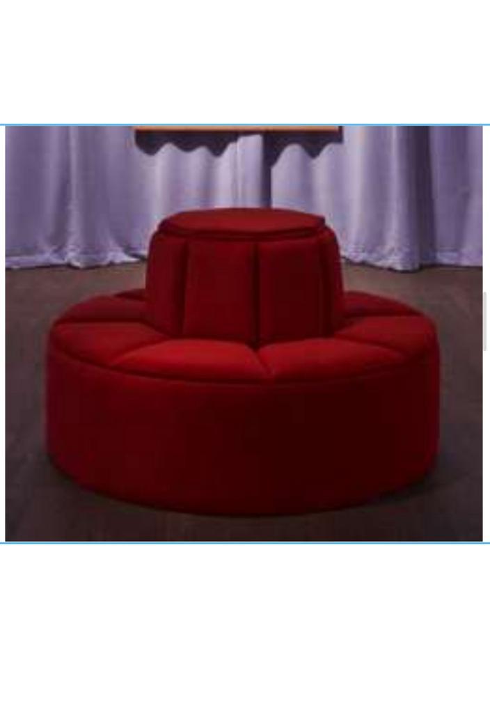 Ronde zitbank, Huis en Inrichting, Zetels | Zetels, Zo goed als nieuw, Vierpersoons of meer, 150 tot 200 cm, 125 tot 150 cm, Hout