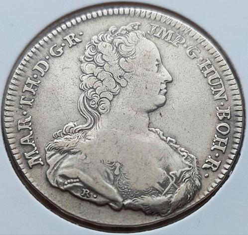 Ducaton 1752 (Antwerpen) Maria Theresia / Zeer zeldzaam (R2), Timbres & Monnaies, Monnaies | Belgique, Monnaie en vrac, Argent