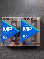 2x Sony Metal MP 120 Video 8 Cassette P6-120MP 106m, Audio, Tv en Foto, Ophalen of Verzenden, (Video)band