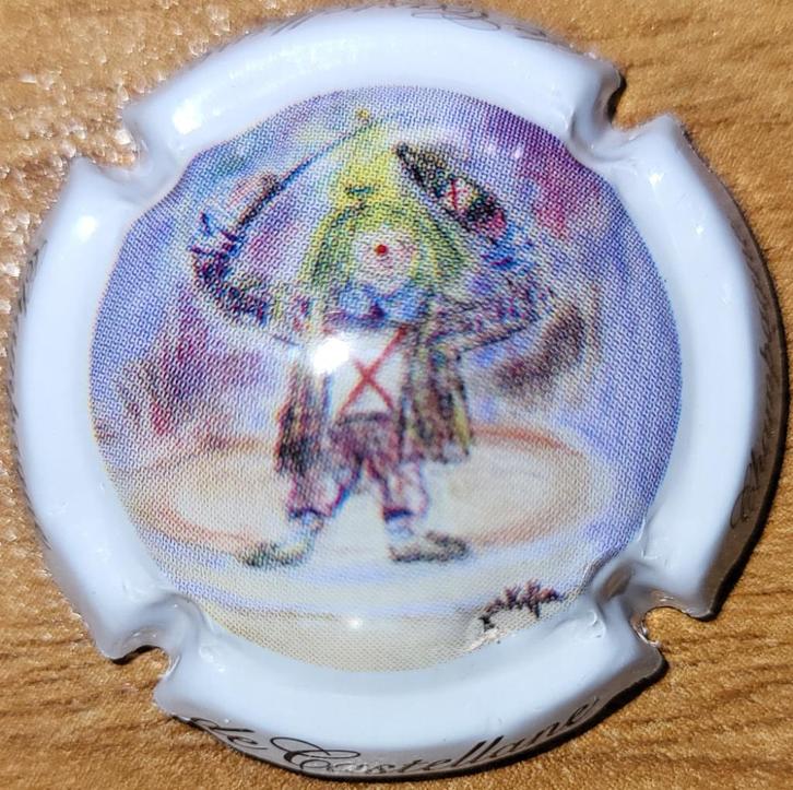 Champagnecapsule DE CASTELLANE polychroom & wit nr 92c, Verzamelen, Wijnen, Nieuw, Champagne, Frankrijk, Ophalen of Verzenden