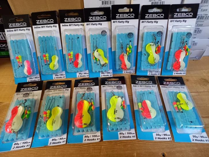 Flatty Rigs (Platvis onderlijnen) met lepel...30/50/80 grams, Watersport en Boten, Hengelsport | Zeevissen, Nieuw, Complete set