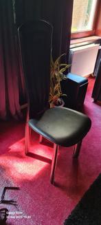 Chaises cuir, Huis en Inrichting, Stoelen, Ophalen, Gebruikt, Zwart, Leer