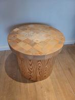 Ronde bijzettafel hout, Huis en Inrichting, Minder dan 55 cm, Rond, Hout, Ophalen