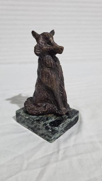 Bronzen beeld door Toon Janssens, Reinaert de Vos beschikbaar voor biedingen