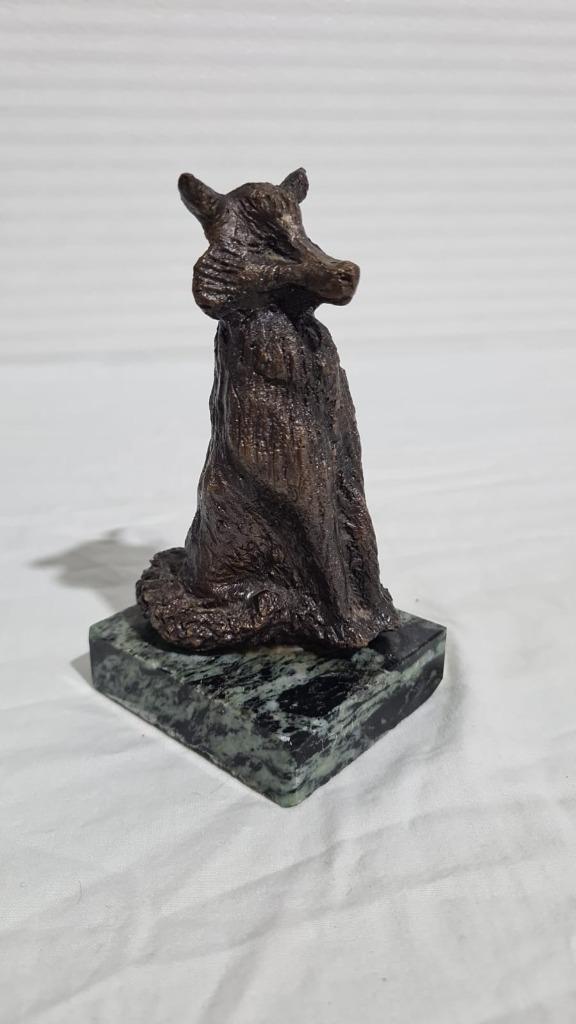 Bronzen beeld door Toon Janssens, Reinaert de Vos, Antiek en Kunst, Kunst | Beelden en Houtsnijwerken, Ophalen of Verzenden