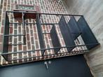 Wandrek metaal en hout, zwart, Huis en Inrichting, Ophalen, Gebruikt