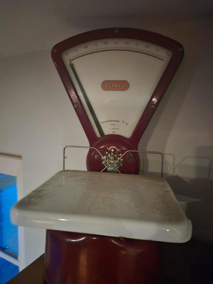 Originele rode Berkel weegschaal, Doe-het-zelf en Bouw, Weegschalen, Gebruikt, Ophalen