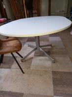 Mooie vintage ronde witte tafel, Huis en Inrichting, Kunststof, Gebruikt, Ophalen, Vintage jaren 70