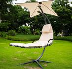 Zwevende ligstoel Beige, Tuin en Terras, Ophalen, Nieuw, Aluminium