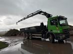 Mercedes actros vrachtwagen met containerhaak en Hiab kraan, Ophalen, Gebruikt
