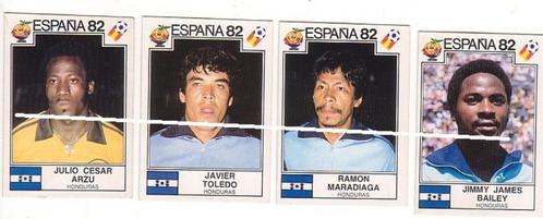 Panini / Espana 82 / Honduras / 4 stickers, Verzamelen, Sportartikelen en Voetbal, Zo goed als nieuw, Poster, Plaatje of Sticker