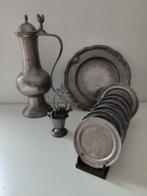 Collectie tin kruik borden versiering Portier d'Etain Huy, Antiek en Kunst, Antiek | Tin, Ophalen