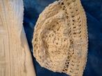Bonnet de nuit ancien. Blanc coton crochet., Antiek en Kunst, Antiek | Kleding en Textiel, Ophalen of Verzenden