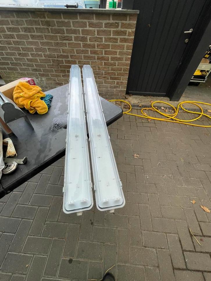2 x dubbele Ledarmaturen 150cm, Huis en Inrichting, Lampen | Plafondlampen, Nieuw, Kunststof, Ophalen