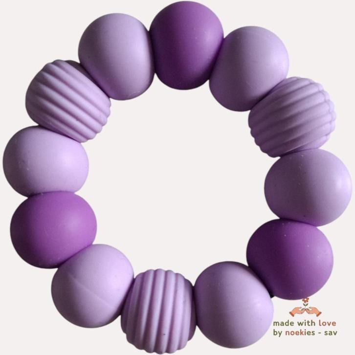 Noekies Bijtring lila paars, Kinderen en Baby's, Speelgoed | Babyspeelgoed, Nieuw, Overige typen, Verzenden