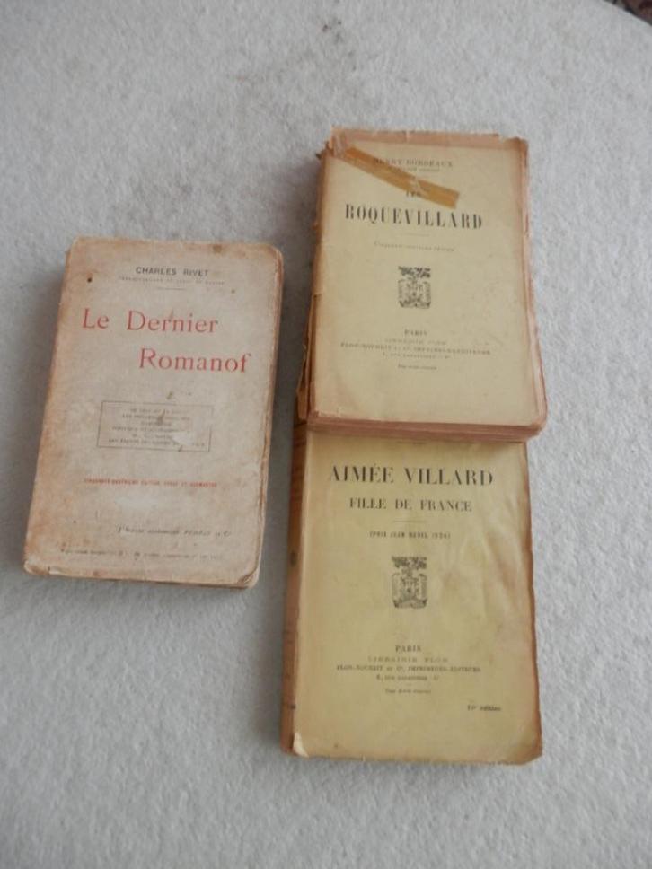3 Franse antieke oude boeken (1906-1924), Antiek en Kunst, Antiek | Boeken en Manuscripten, Ophalen of Verzenden