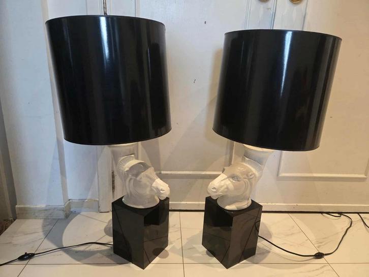 Twee prachtige vintage tafellampen, Antiek en Kunst, Antiek | Verlichting, Ophalen