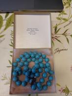 Collier de perle bleu avec fermoir exceptionnel, Comme neuf, Bleu, Autres matériaux, Envoi