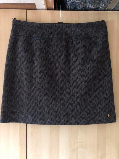 Winterrok met visgraatmotief Terre Bleue - maat 46/48, Kleding | Dames, Rokken, Zo goed als nieuw, Maat 46/48 (XL) of groter, Bruin