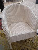Witte rieten stoel, Tuin en Terras, Tuinstoelen, Ophalen, Gebruikt