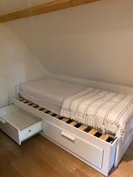 Bedbank met 2 lades, Huis en Inrichting, Ophalen, Zo goed als nieuw, Wit