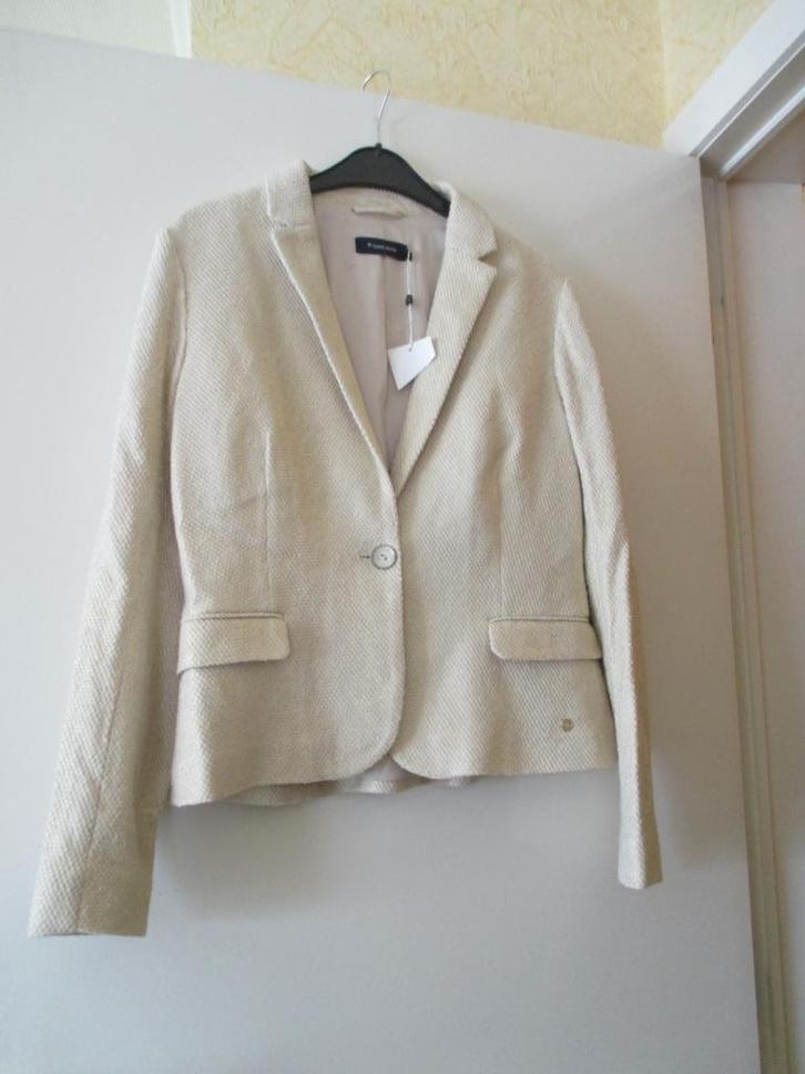 Ecru vestje met gouddraad Terre Bleue maat 42 NIEUW, Kleding | Dames, Truien en Vesten, Nieuw, Maat 42/44 (L), Ophalen of Verzenden