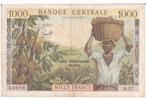 Kameroen, 1000 Francs, 1962, p12a, Los biljet, Overige landen, Verzenden