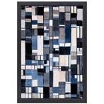 Superposition en toile bleue et grise + cadre de cuisson 100, Envoi