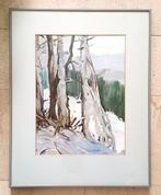 Boslandschap in de winter ca. 1975 - G.L. Simons, Ophalen of Verzenden