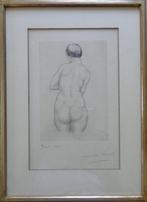 WILLY KREITZ / RUGGELINGS NAAKT / ZW-W ETS / 37x27cm / KADER, Ophalen of Verzenden