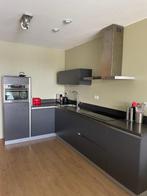 Moderne Mat antraciet hoekkeuken incl Aeg apprt GEDEMONTEERD, Huis en Inrichting, Hoekkeuken, Ophalen of Verzenden, Zo goed als nieuw