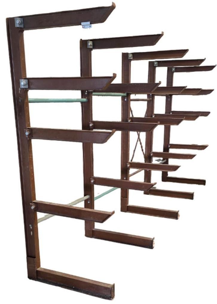 Stelling verstelbaar. Draagarmstelling langgoed materialen, Doe-het-zelf en Bouw, Metalen, Gebruikt, IJzer, Ophalen