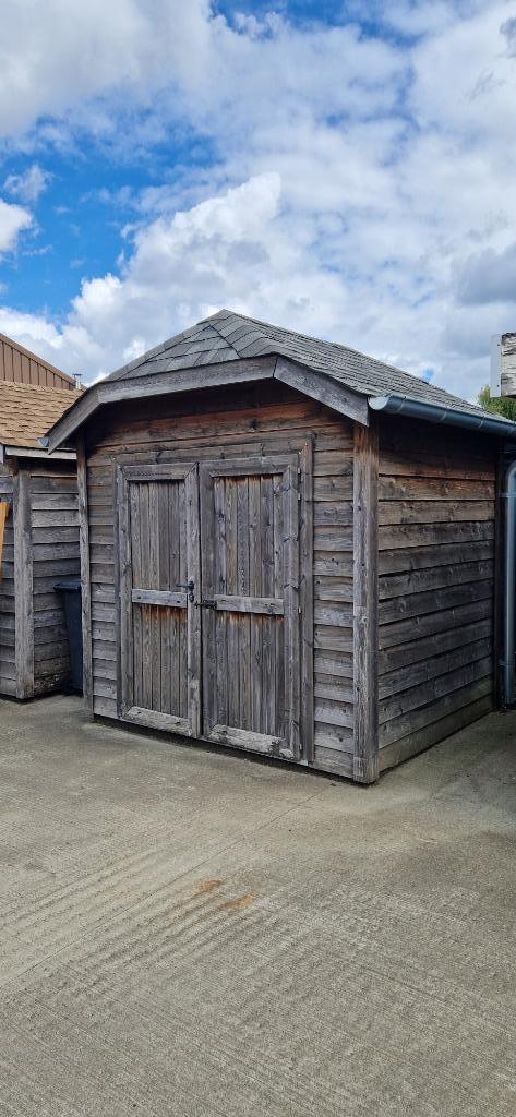 Cottage grijs tuinhuis, Tuin en Terras, Tuinhuizen, Gebruikt, Tuinhuis, Hout, Minder dan 250 cm, 200 tot 400 cm, Zonder ramen