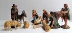 Kerststal figuurtjes (16) uit de jaren '50 - vintage, Ophalen, Gebruikt