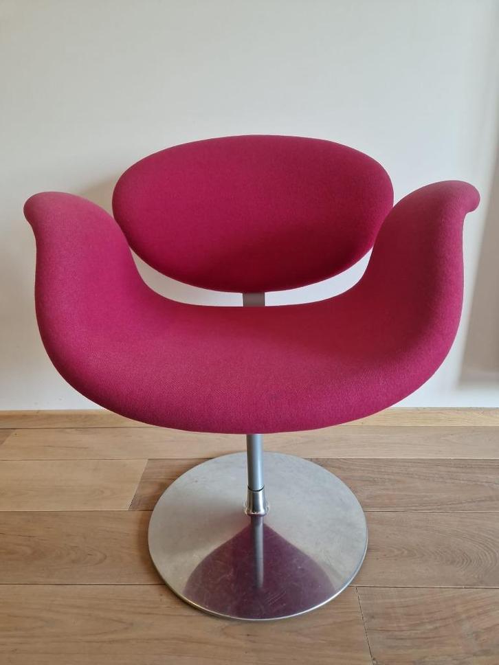 Red/Pink Tulip Chair By Pierre Paulin For Artifort, Huis en Inrichting, Stoelen, Gebruikt, Eén, Rood, Ophalen