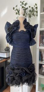 Robe de soirée + boléro t.38, Taille 38/40 (M), Robe de cocktail, Comme neuf, Bleu