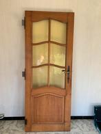 Massief deur met glas 78x202 3 stuks beschikbaar, Ophalen, Gebruikt, Minder dan 80 cm, Binnendeur