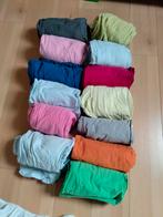 13 draps-housses de 90 x 200 cm de différentes couleurs., Comme neuf, Enlèvement ou Envoi