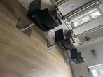 3 kappersstoelen met pomp , heel goed, Huis en Inrichting, Stoelen, Ophalen, Drie, Zwart, Kappers
