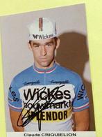 Wielerkaart 1982 team splendor claude criquielion signe, Verzenden, Zo goed als nieuw
