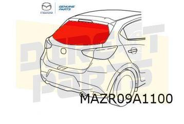 Mazda 2 (4/15-2/20) achterruit (green tinted) (RDS) Originee beschikbaar voor biedingen