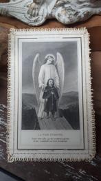 K3  * Antiek Kant Gebedsprent  * Engelbewaarder, Ophalen of Verzenden, Christendom | Katholiek