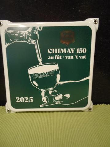Chimay 150 au fût - van 't vat 2025 emaille bord, Enlèvement ou Envoi, Neuf, Panneau, Plaque ou Plaquette publicitaire, Autres marques